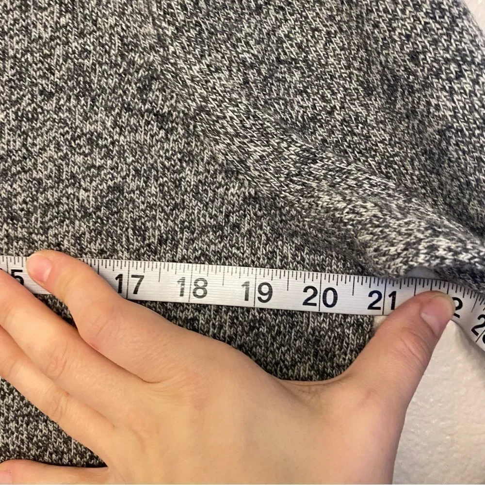 J Crew Supersoft lambswool blend mock neck zip sweater gray heathered marled M